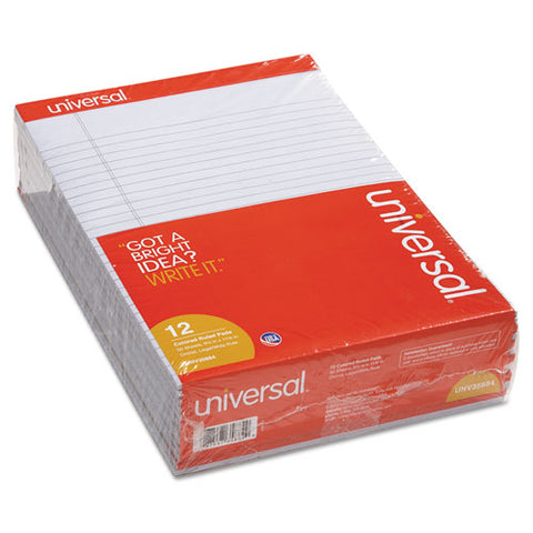 Colored Perforated Writing Pads, Wide-legal Rule, 8.5 X 11, Orchid, 50 Sheets, Dozen
