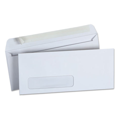 Peel Seal Strip Business Envelope, #10, Square Flap, Self-adhesive Closure, Lower Left Window, 4.13 X 9.5, White, 500-box
