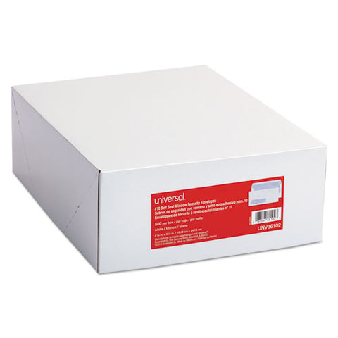 Self-seal Business Envelope, #10, Square Flap, Self-adhesive Closure, 4.13 X 9.5, White, 500-box