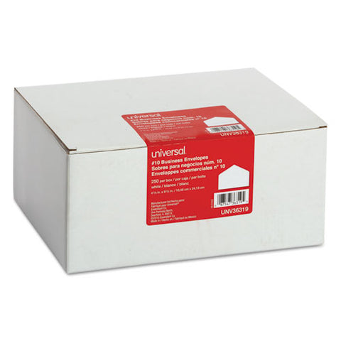 Business Envelope, #10, Monarch Flap, Gummed Closure, 4.13 X 9.5, White, 250-carton