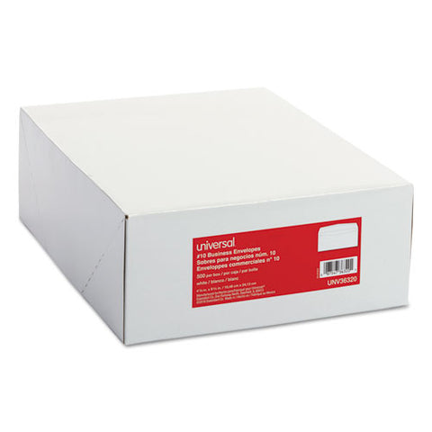 Business Envelope, #10, Monarch Flap, Gummed Closure, 4.13 X 9.5, White, 500-box