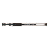 Comfort Grip Stick Gel Pen, Medium 0.7mm, Black Ink, Clear Barrel, 60-pack