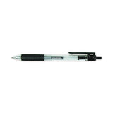 Comfort Grip Retractable Gel Pen, 0.7mm, Black Ink, Clear-black Barrel, 36-pack