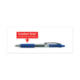 Comfort Grip Retractable Gel Pen, 0.7mm, Blue Ink, Clear-blue Barrel, 36-pack
