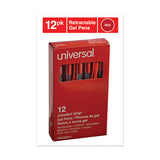 Comfort Grip Retractable Gel Pen, 0.7mm, Red Ink, Translucent Red Barrel, Dozen