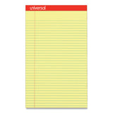 Perforated Ruled Writing Pads, Wide-legal Rule, 8.5 X 14, Canary, 50 Sheets, Dozen