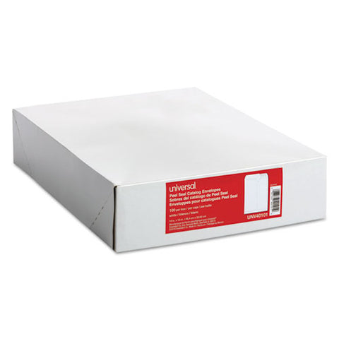 Peel Seal Strip Catalog Envelope, #13 1-2, Square Flap, Self-adhesive Closure, 10 X 13, White, 100-box
