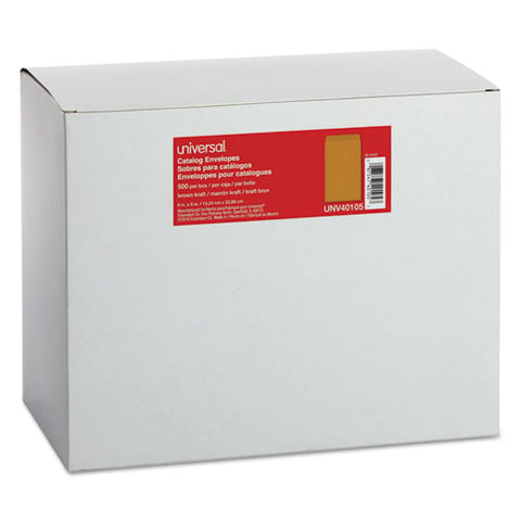 Catalog Envelope, #1, Square Flap, Gummed Closure, 6 X 9, Brown Kraft, 500-box