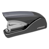 Deluxe Power Assist Flat-clinch Full Strip Stapler, 25-sheet Capacity, Black-gray