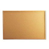 Cork Board With Oak Style Frame, 36 X 24, Natural, Oak-finished Frame