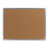 Bulletin Board, Natural Cork, 24 X 18, Satin-finished Aluminum Frame