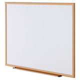 Dry Erase Board, Melamine, 48 X 36, Oak Frame