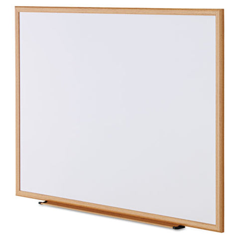 Dry Erase Board, Melamine, 48 X 36, Oak Frame