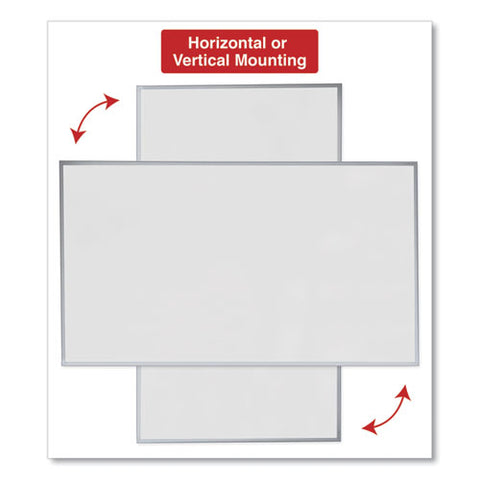 Dry Erase Board, Melamine, 72 X 48, Satin-finished Aluminum Frame