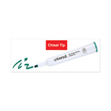 Dry Erase Marker, Broad Chisel Tip, Green, Dozen