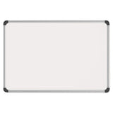 Magnetic Steel Dry Erase Board, 24 X 18, White, Aluminum Frame