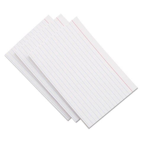 Ruled Index Cards, 5 X 8, White, 100-pack