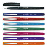 Stick Porous Point Pen, Medium 0.7mm, Assorted Ink-barrel, 8-pack