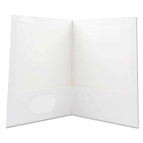 Laminated Two-pocket Portfolios, Cardboard Paper, White, 11 X 8 1-2, 25-pack