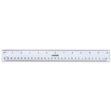 Clear Plastic Ruler, Standard-metric, 12"