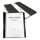 Monthly Planner, 11 X 8, Black, 2021