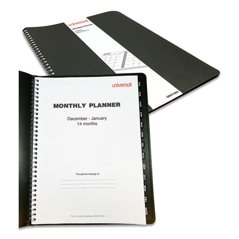 Monthly Planner, 11 X 8, Black, 2021