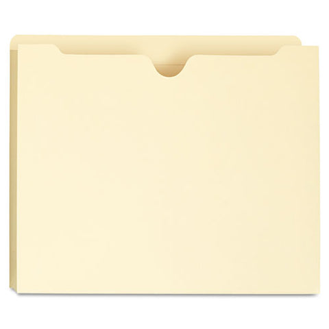 Deluxe Manila File Jackets With Reinforced Tabs, Straight Tab, Letter Size, Manila, 50-box