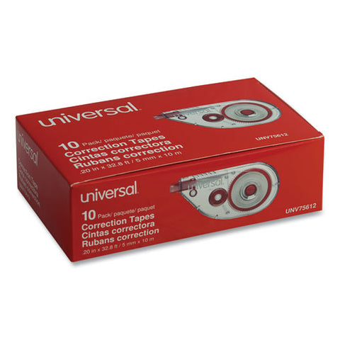 Side-application Correction Tape, Non-refillable, 1-5" X 393", 10-pack