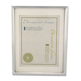 Plastic Document Frame With Mat, 11 X 14 And 8 1-2 X 11 Inserts, Metallic Silver