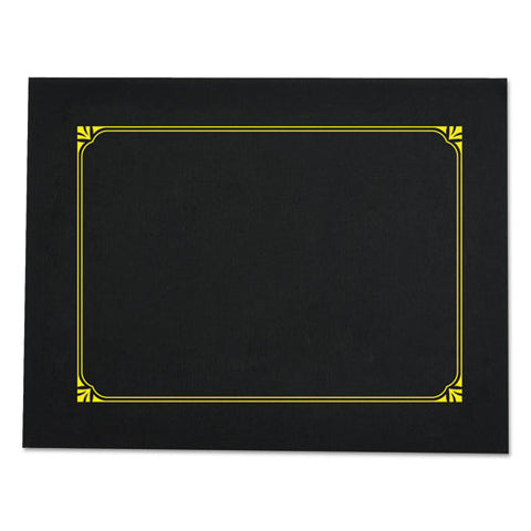 Certificate-document Cover, 8 1-2 X 11 - 8 X 10 - A4, Black, 6-pk