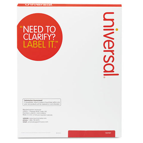 White Labels, Inkjet-laser Printers, 1.33 X 4, White, 14-sheet, 100 Sheets-box