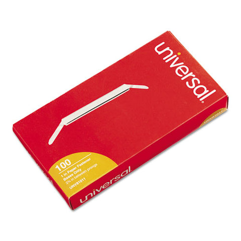 Two-piece Paper Fasteners, 1" Capacity, 2.75" Center To Center, Silver, 100-box