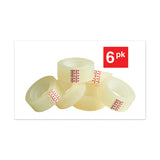 Invisible Tape, 1" Core, 0.75" X 83.33 Ft, Clear, 6-pack
