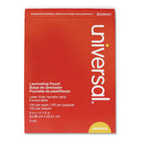 Laminating Pouches, 3 Mil, 9" X 11.5", Matte Clear, 100-box