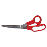 General Purpose Stainless Steel Scissors, 7.75" Long, 3" Cut Length, Red Offset Handles, 3-pack