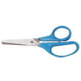 Kids' Scissors, Rounded Tip, 5" Long, 1.75" Cut Length, Assorted Straight Handles, 12-pack