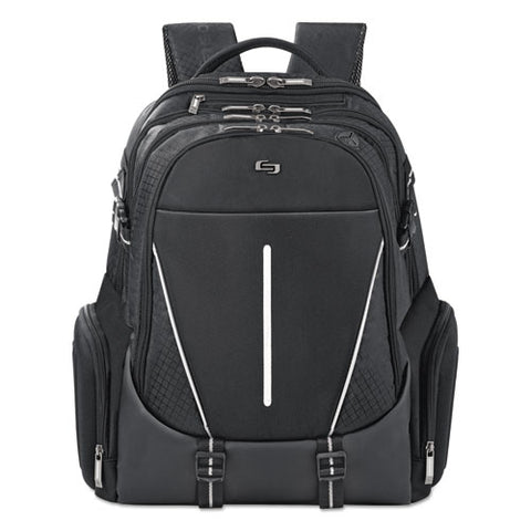 Active Laptop Backpack, 17.3", 12 1-2 X 6 1-2 X 19, Black