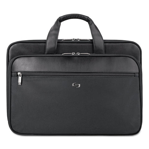 Classic Smart Strap Briefcase, 16", 17 1-2" X 5 1-2" X 12", Black