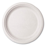 Molded Fiber Tableware, Plate, 10" Diameter, White, 500/carton