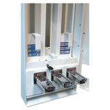Coin-operated Soap Vender, 3-column, 16.25 X 9.5 X 37.75, White-blue