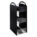 Compact Condiment Organizer, 6 1-8w X 8d X 18h, Black