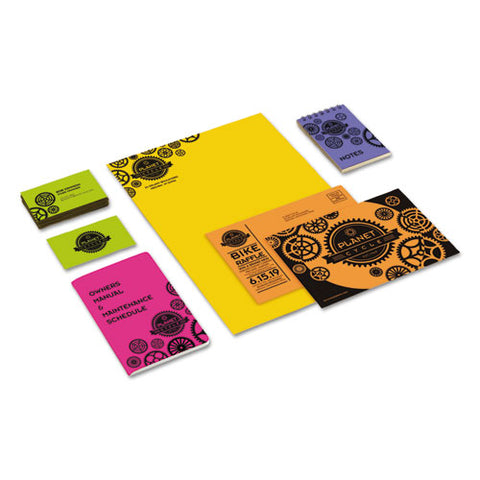 Color Cardstock -"happy" Assortment, 65lb, 8.5 X 11, Assorted, 250-pack