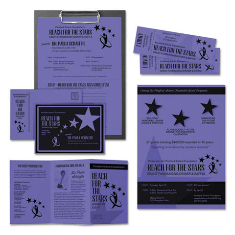 Color Cardstock, 65 Lb, 8.5 X 11, Venus Violet, 250-pack