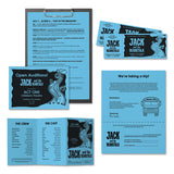 Color Paper, 24 Lb, 8.5 X 11, Lunar Blue, 500 Sheets-ream