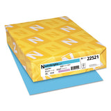 Color Paper, 24 Lb, 8.5 X 11, Lunar Blue, 500 Sheets-ream