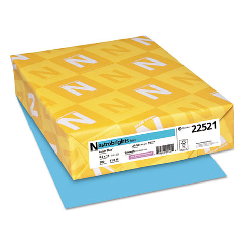 Color Paper, 24 Lb, 8.5 X 11, Lunar Blue, 500 Sheets-ream