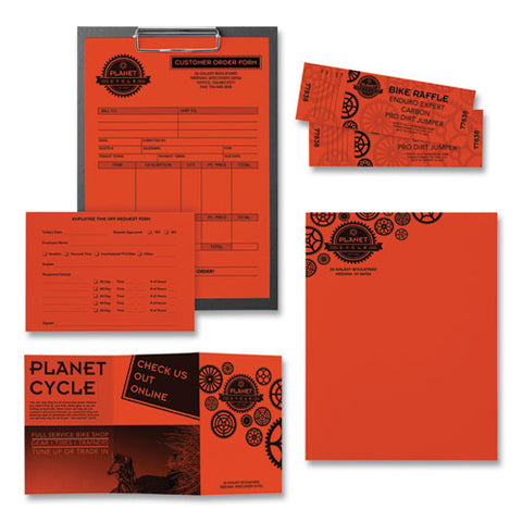 Color Paper, 24 Lb, 8.5 X 11, Orbit Orange, 500 Sheets-ream