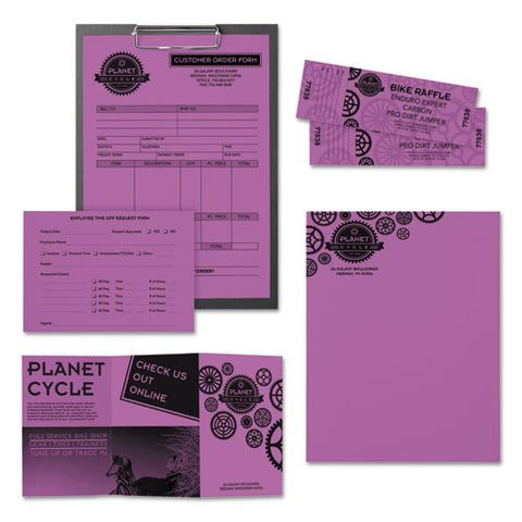 Color Paper, 24 Lb, 8.5 X 11, Planetary Purple, 500 Sheets-ream