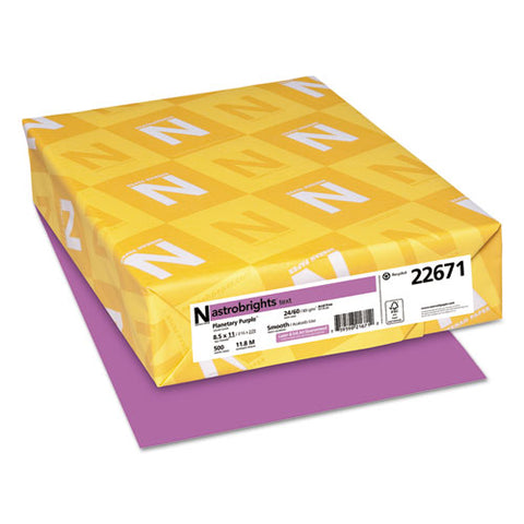 Color Paper, 24 Lb, 8.5 X 11, Planetary Purple, 500 Sheets-ream