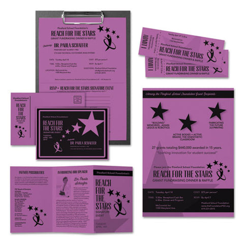 Color Cardstock, 65 Lb, 8.5 X 11, Planetary Purple, 250-pack